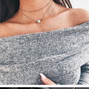 2 layer pearl gold necklace